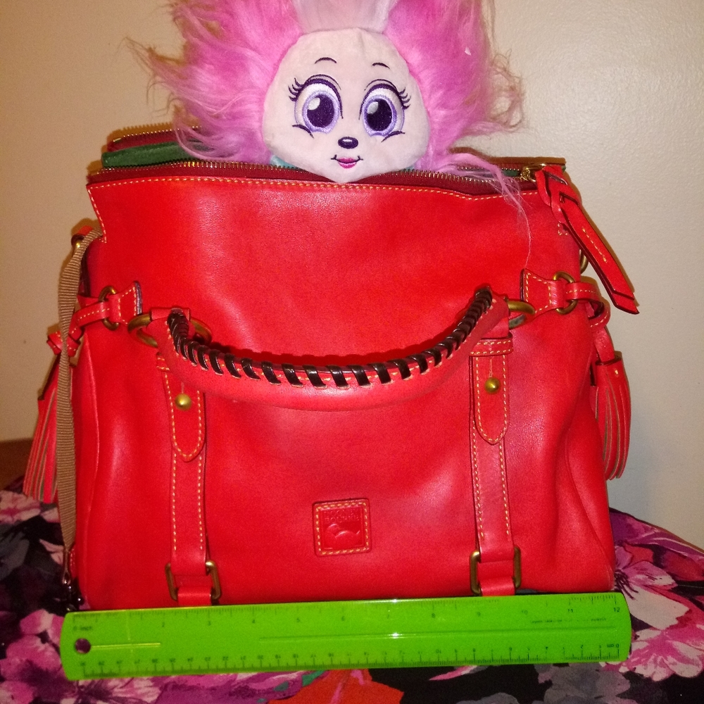 Coral leather Satchel